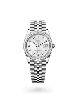 Rolex datejust shop white gold diamond