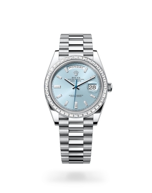 Rolex platinum shop blue dial