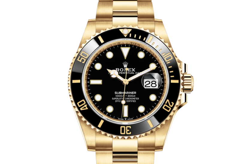 Rolex submariner on sale black gold silver