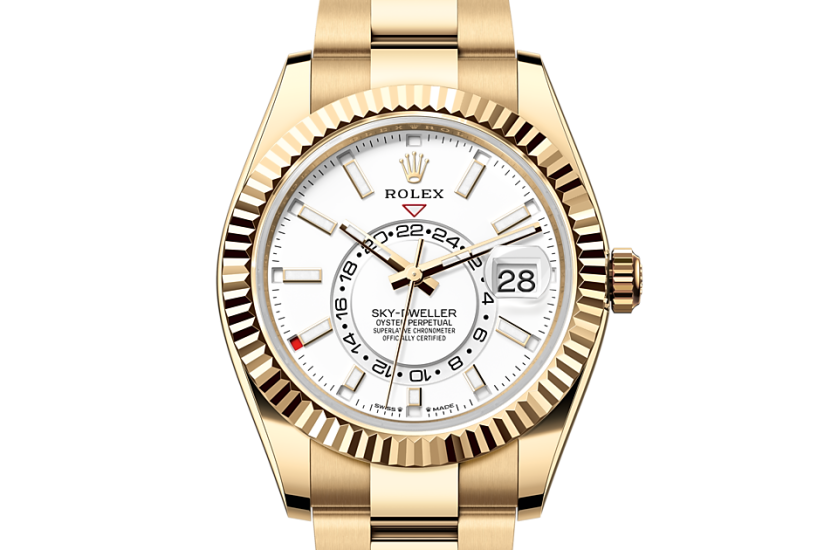 Rolex sky dweller steel and gold clearance