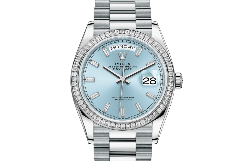 Rolex Day-Date in Platinum m128396tbr-0003 at Reeds Jewelers