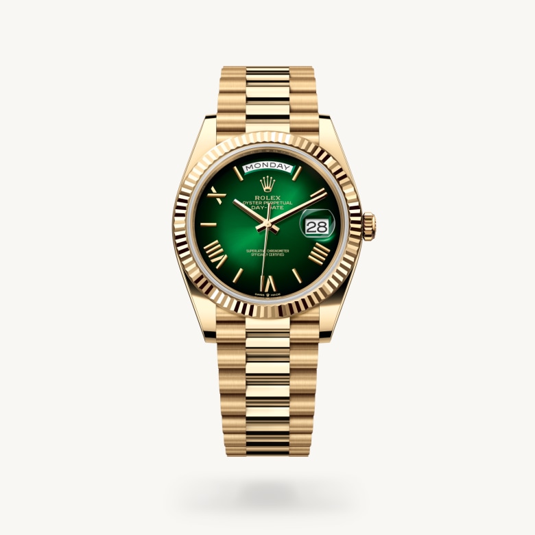 Rolex Day-Date 40 in 18 ct yellow gold, m228238-0069 | Reeds